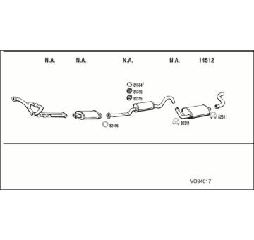 Výfukový systém WALKER VO94017