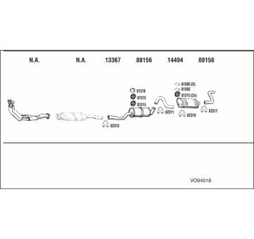 Výfukový systém WALKER VO94018