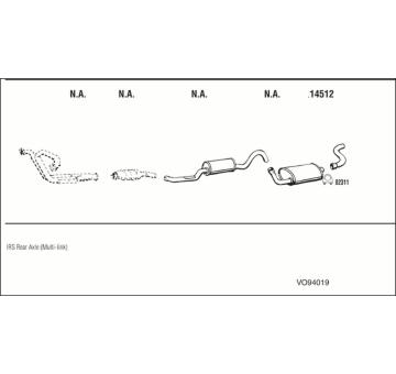 Výfukový systém WALKER VO94019