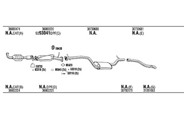Výfukový systém WALKER VOH20893A
