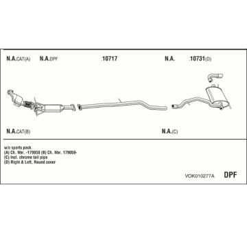 Výfukový systém WALKER VOK010277A