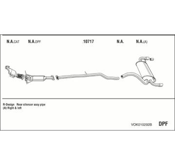 Výfukový systém WALKER VOK010292B