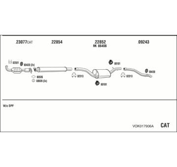 Výfukový systém WALKER VOK017906A