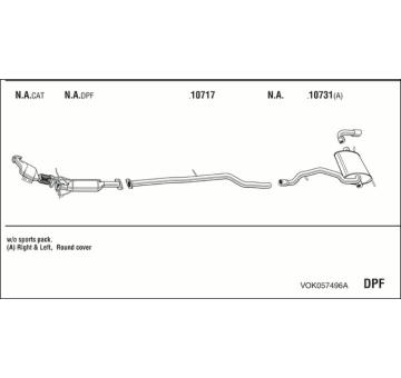 Výfukový systém WALKER VOK057496A