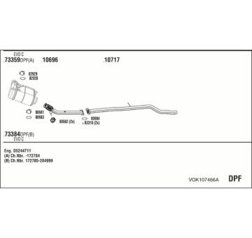 Výfukový systém WALKER VOK107466A