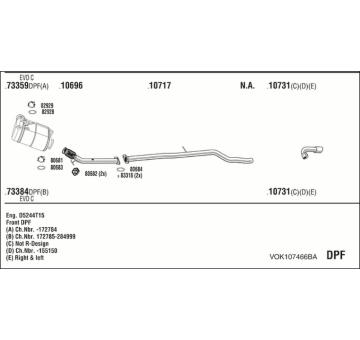 Výfukový systém WALKER VOK107466BA