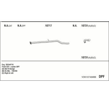 Výfukový systém WALKER VOK107466BB