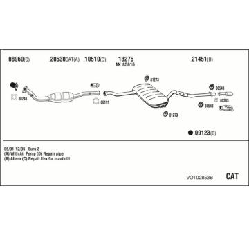 Výfukový systém WALKER VOT02853B