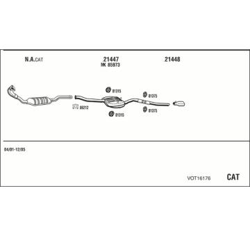 Výfukový systém WALKER VOT16176
