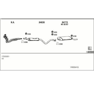 Výfukový systém WALKER VW20413