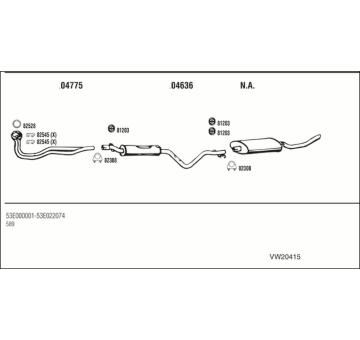 Výfukový systém WALKER VW20415