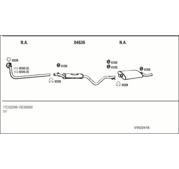 Výfukový systém WALKER VW20416