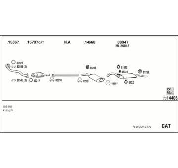 Výfukový systém WALKER VW20473A