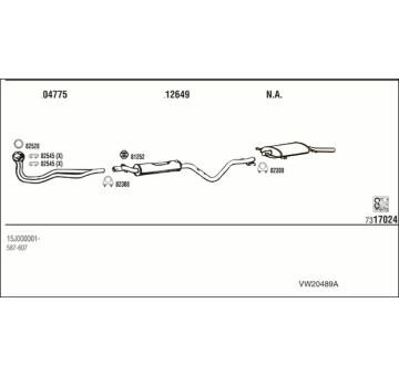 Výfukový systém WALKER VW20489A