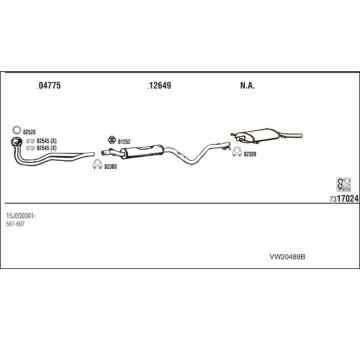 Výfukový systém WALKER VW20489B