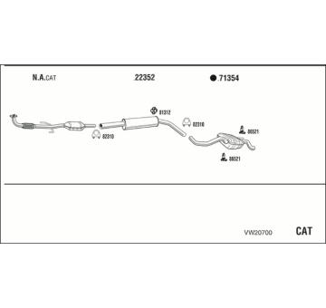Výfukový systém WALKER VW20700