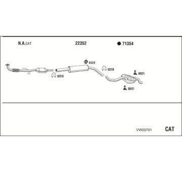 Výfukový systém WALKER VW20701