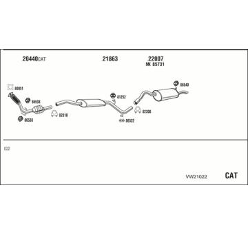 Výfukový systém WALKER VW21022