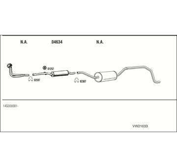Výfukový systém WALKER VW21033