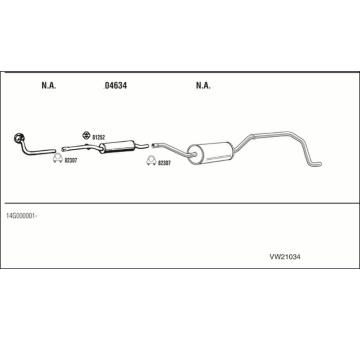 Výfukový systém WALKER VW21034