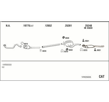 Výfukový systém WALKER VW25005