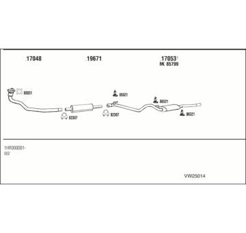 Výfukový systém WALKER VW25014