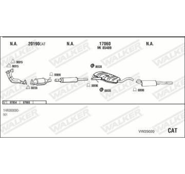 Výfukový systém WALKER VW25020