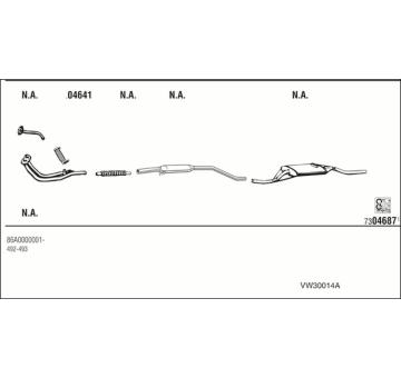 Výfukový systém WALKER VW30014A