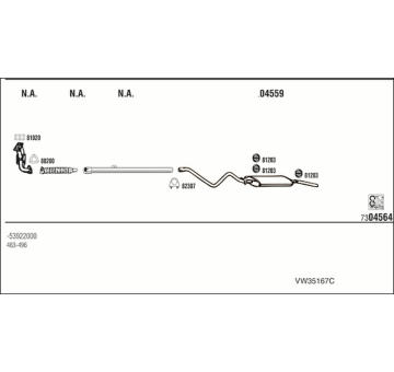 Výfukový systém WALKER VW35167C