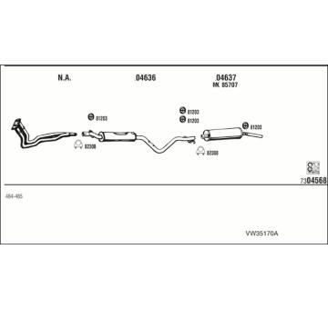 Výfukový systém WALKER VW35170A