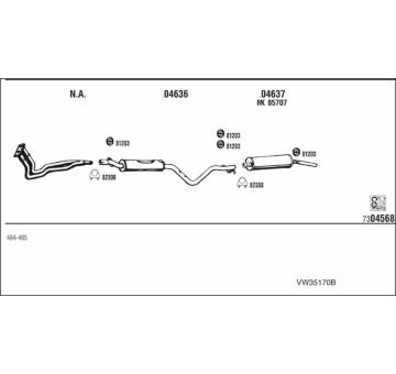 Výfukový systém WALKER VW35170B