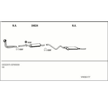 Výfukový systém WALKER VW35177