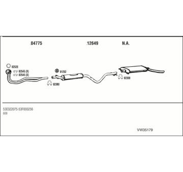 Výfukový systém WALKER VW35179