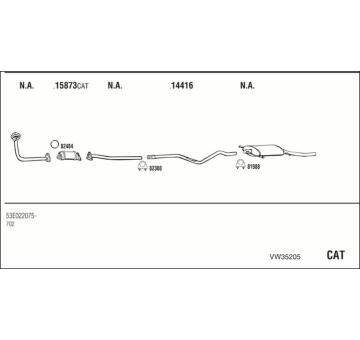 Výfukový systém WALKER VW35205