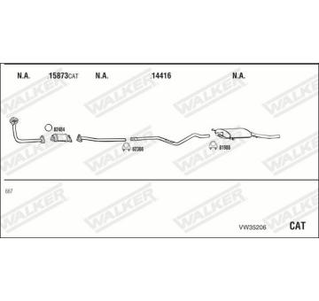 Výfukový systém WALKER VW35206