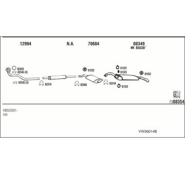Výfukový systém WALKER VW36014B