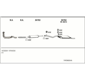 Výfukový systém WALKER VW36024A