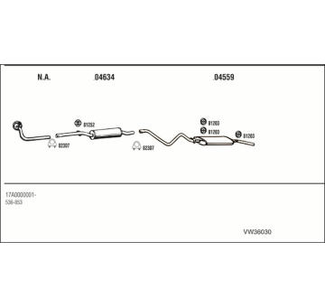 Výfukový systém WALKER VW36030
