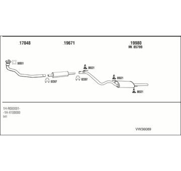 Výfukový systém WALKER VW36089