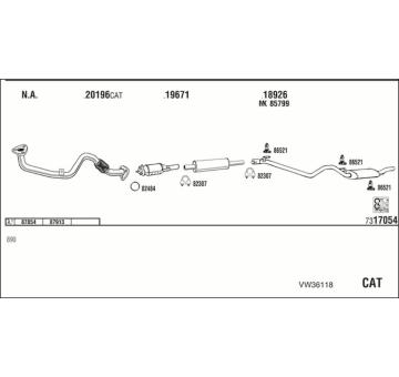 Výfukový systém WALKER VW36118