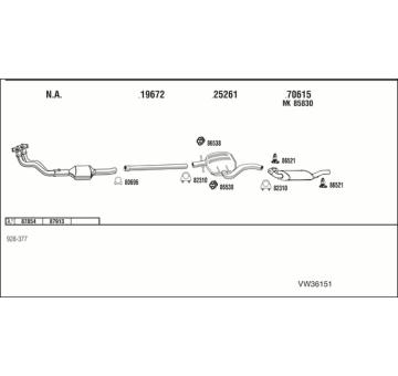 Výfukový systém WALKER VW36151