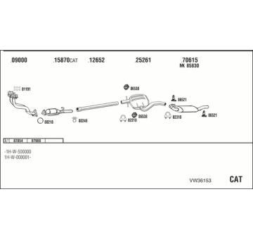 Výfukový systém WALKER VW36153