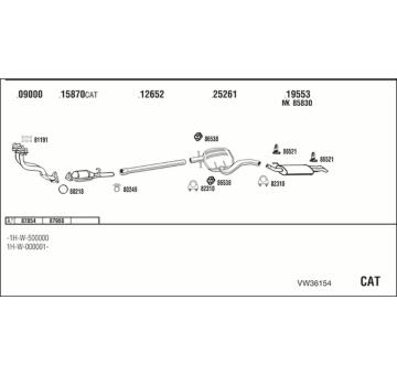 Výfukový systém WALKER VW36154