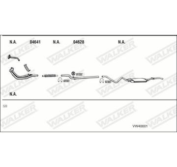 Výfukový systém WALKER VW40001