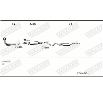 Výfukový systém WALKER VW40154B
