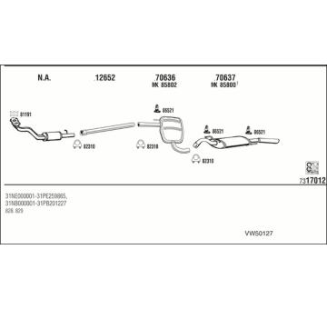 Výfukový systém WALKER VW50127