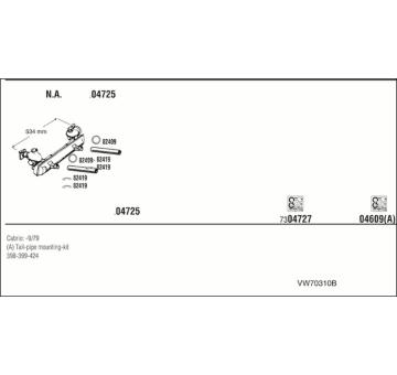 Výfukový systém WALKER VW70310B