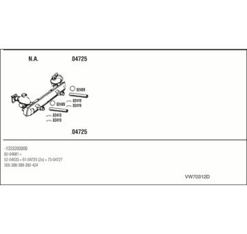Výfukový systém WALKER VW70312D