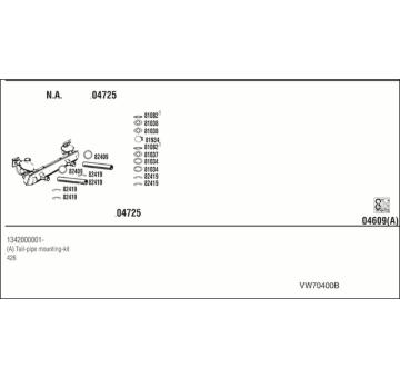 Výfukový systém WALKER VW70400B