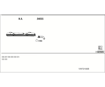 Výfukový systém WALKER VW72100B